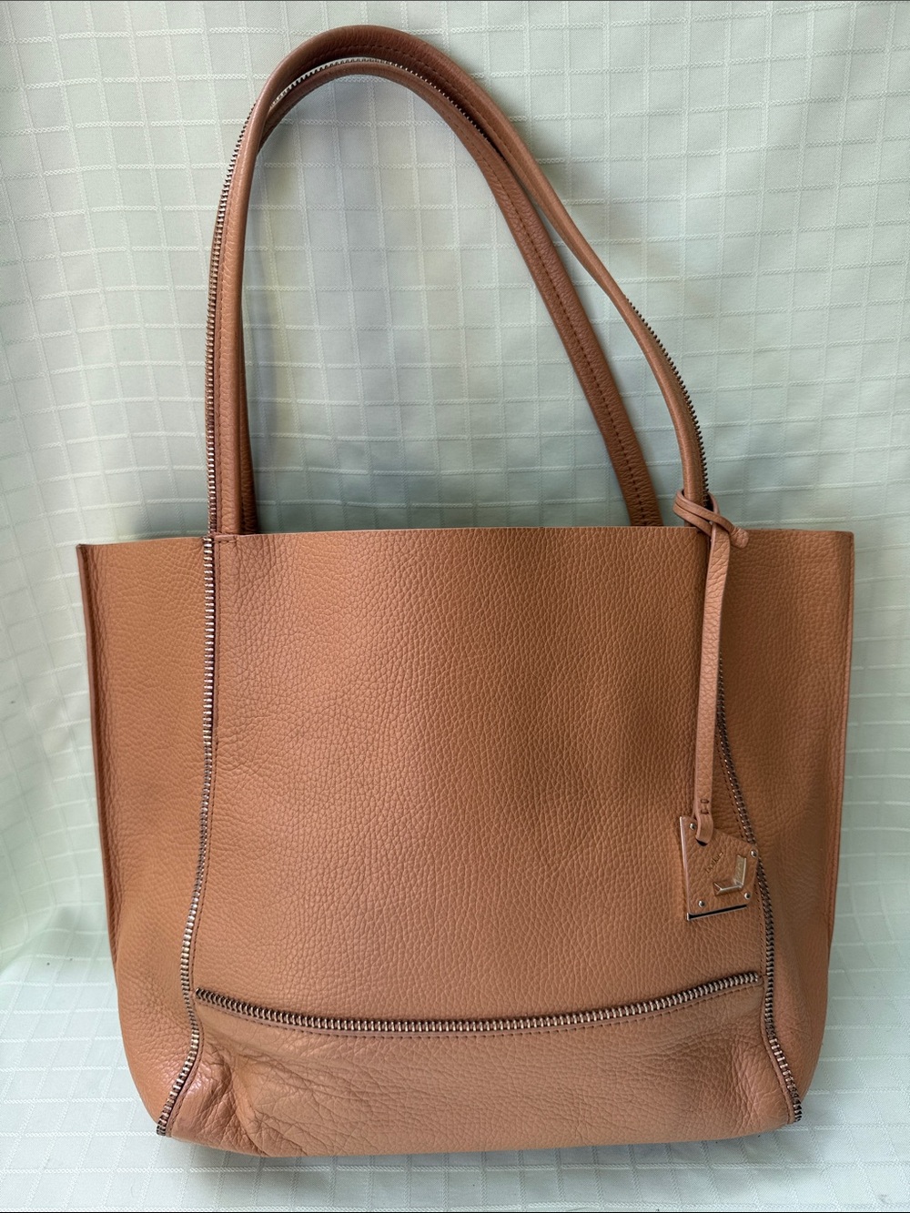 Botkier SoHo Tan Pebbled Leather Large Tote Bag - Stylish Everyday Carry